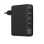 Smart Gate Wall charger, 100 Watt, 4 USB Ports - Black