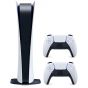 Sony PlayStation 5 Digital Edition, 1TB with Two DualSense Controllers and Two Silicone Protective Cases - Black