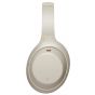 Sony WH-1000XM4 Wireless Headphones with Microphone, Silver - WH-1000XM4 S