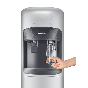 Koldair Classic A Hot and Cold Water Dispenser with Refrigerator, 2 Taps - Black and Silver