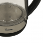 Home Electric Kettle, 1.7 Liters, 1850 Watt, Transparent and Black - TM1014