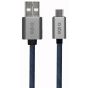 SBS Micro USB Charge and Data Transfer Cable, 1 Meter, Denim - TECABLEMICROJEAN