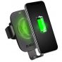 SBS Gravity Mobile Car Holder with Built-in Wireless Charger, Black - TESUPGRAVWIRLITE10W