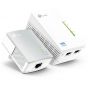 TP-Link AV600 Powerline Wi-Fi Kit, White - TL-WPA4220KIT