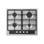 Tornado Gas Built-In Hob, 4 Burners, Stainless Steel - GHV-M60CSU-BK