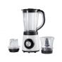 Tornado Blender with Chopper and Grinder, 1.5 Liters, 600 Watt, Black and White- TBL-500W