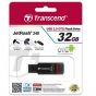 Transcend JetFlash 340 Dual USB Flash Drive, 32GB - Black Red