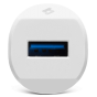 شاحن سيارة تي تك سبيد تشارجر QC مع كابل مايكرو USB، ابيض، 1 منفذ - 2CKQC01M