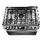 Universal Shark Gas Cooker, 5 Burners, Silver- 9605 sh