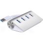 USB Hub, 4 Ports - White