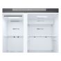LG No-Frost Side By Side Refrigerator, 664 Liters, Inverter, Silver - GCB257KLJW