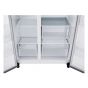 LG No-Frost Side By Side Refrigerator, 664 Liters, Inverter, Silver - GCB257KLJW