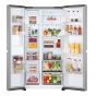 LG No-Frost Side By Side Refrigerator, 664 Liters, Inverter, Silver - GCB257KLJW