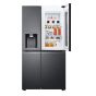 LG No Frost Refrigerator with Inverter Motor, 635 Liters, Black - GC-X257CQHS