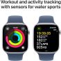Apple Watch Series 10 46mm, Silver Case With Denim Strap