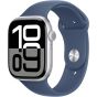 Apple Watch Series 10 46mm, Silver Case With Denim Strap