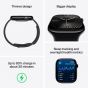 Apple Watch Series 10 46mm, Silver Case With Denim Strap
