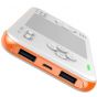 Wanle Built-in Video Handheld Gaming Console with Power Bank, 8000mAh, White/Orange - D-12