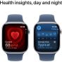 Apple Watch Series 10 46mm, Silver Case With Denim Strap