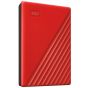 Western Digital My Passport External Hard Disk Drive, 2TB, Red - WDBYVG0020BRD