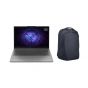 Lenovo LOQ Essential 15IAX9E - 83LK003TPS Gaming Laptop, Intel Core i7-12650HX, 512GB SSD, 16GB RAM, 15.6 FHD, NVIDIA GeForce RTX 4050 6GB, FREEDOS - Luna Grey with HP Everyday Laptop Backpack, Odyssey Grey - A08KLUT