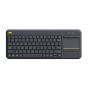 Logitech Wireless Touch Keyboard, Black - K400 Plus
