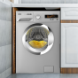 Zanussi Front Loading Digital Washing Machine, 7 KG, Silver - ZWF7040SX