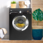 Zanussi Front Loading Digital Washing Machine, 8 KG, Black - ZWF81251BX