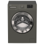 Beko Freestanding Washing Machine, Front Load With Inverter Motor, 8KG, Grey - WTV8612XMCI