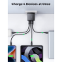Joyroom Ultra Wall Charger, 100 Watt, 4 USB Ports, Black - JR-TCG04EU