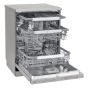 LG Quad Wash Dishwasher, 14 Person, 10 Programmes,  Silver - DFB325HS