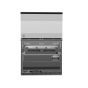 Zanussi Steel Max Gas Cooker, 5 Burners, Black and Silver - ZCG923A6XA