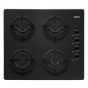 Zanussi Built-In Gas Hob, 4 Burners, Black Glass, 60 cm - ZGO62414BA