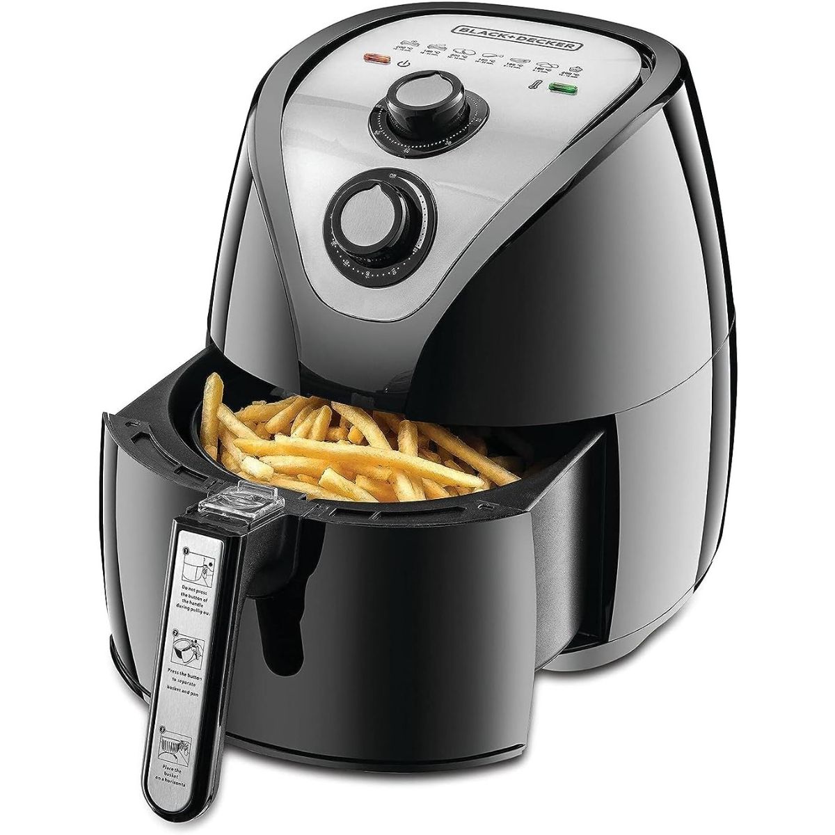 Black Decker Air Fryer 2.5 Liters 1500 W Black AF200 B5 Best price in Egypt B.TECH