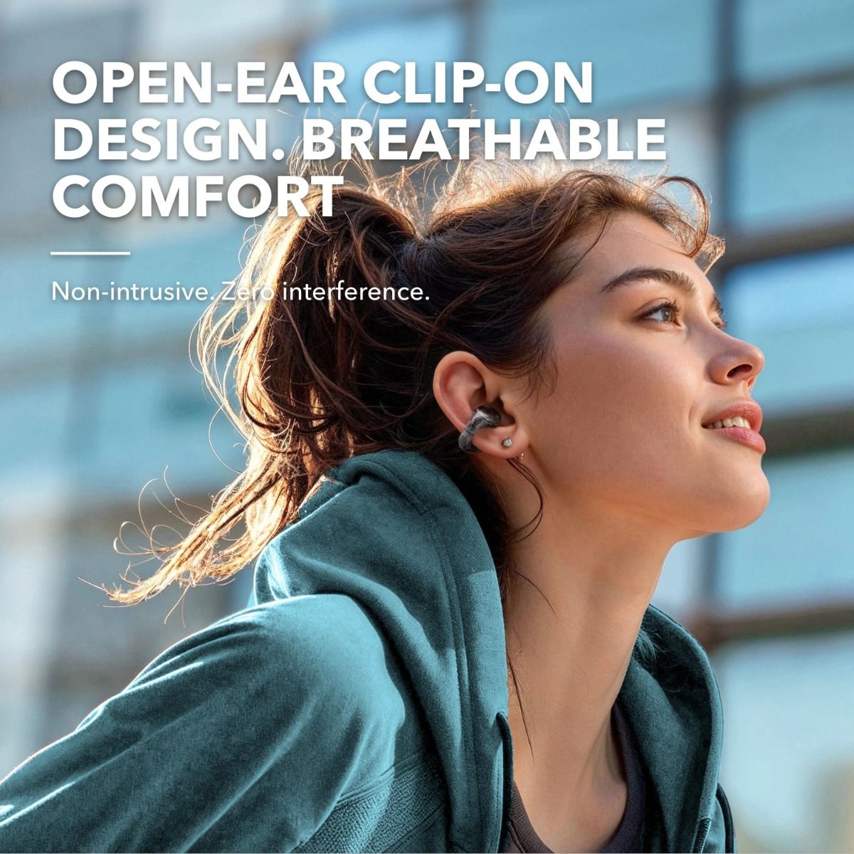 Anker Soundcore C30i Open-Ear Clip Earbuds, IPX4 Water Resistant, Black - A3330H11