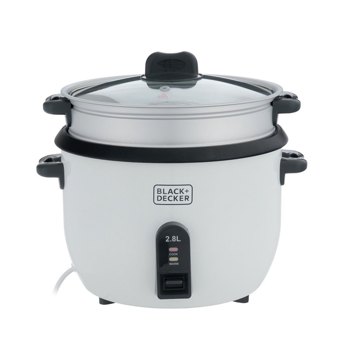 Black Decker Rice Cooker 2.8 Liter 1100 Watt White RC2850