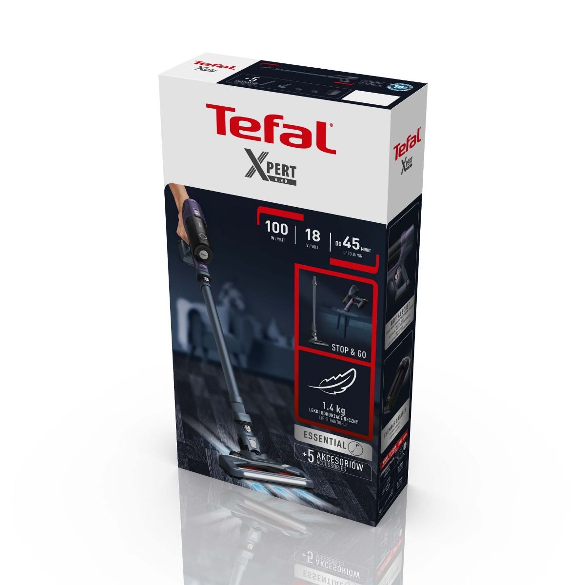 Tefal X-PERT Cordless Vacuum Cleaner, 100 Watt, Grey- TY6838WO | Best ...