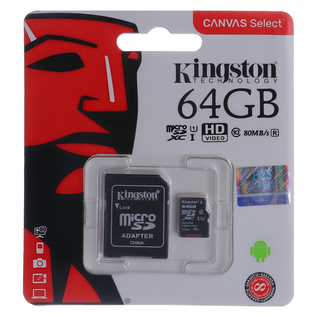 MICRO SD KINGSTON CANVAS 64GB C10