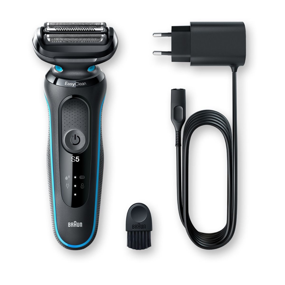 Braun Series 5 EasyClean Wet & Dry Shaver, Blue Black - 50-M1000s