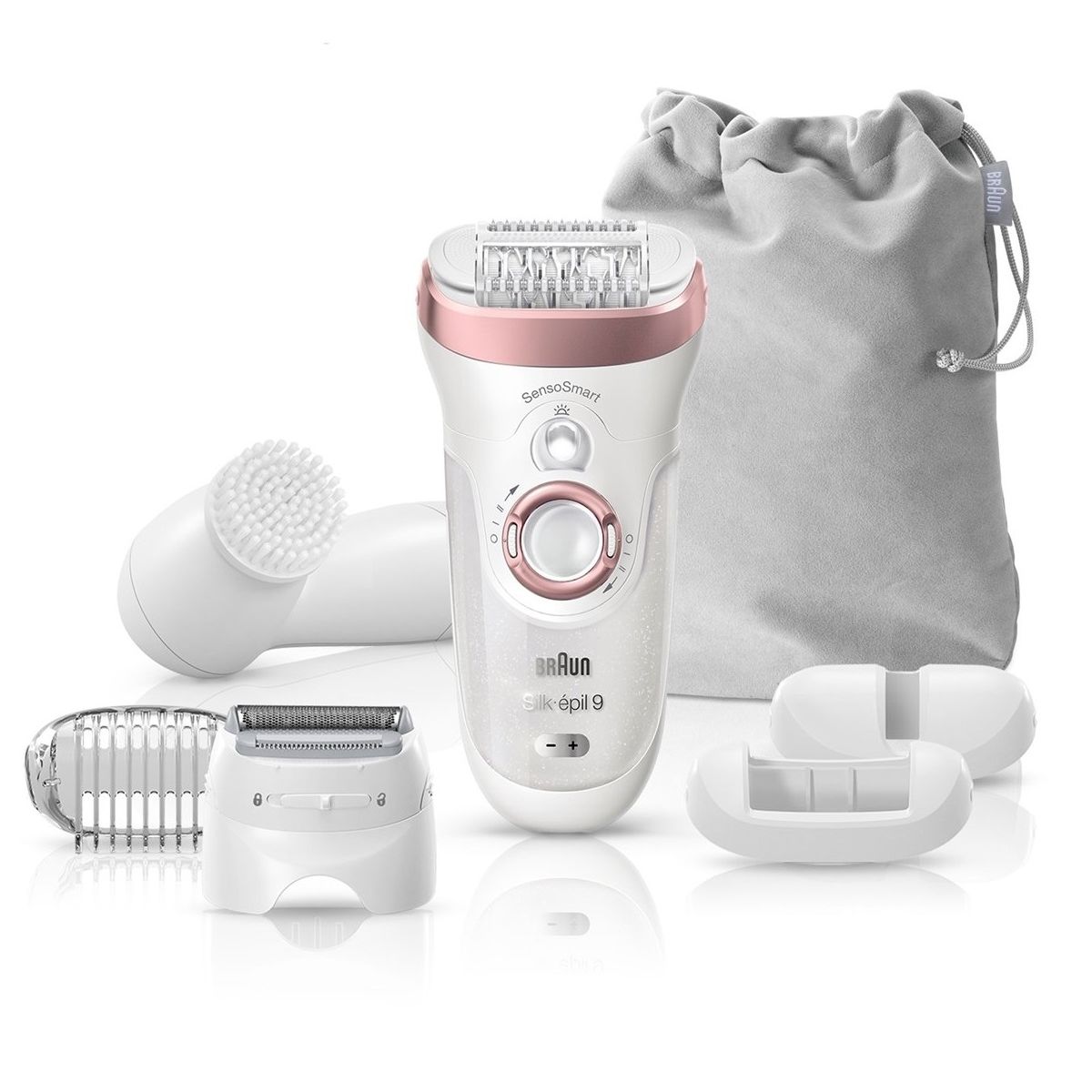 Braun Silk- épil 9 Wet and Dry Epilator, White and Rose Gold - SES