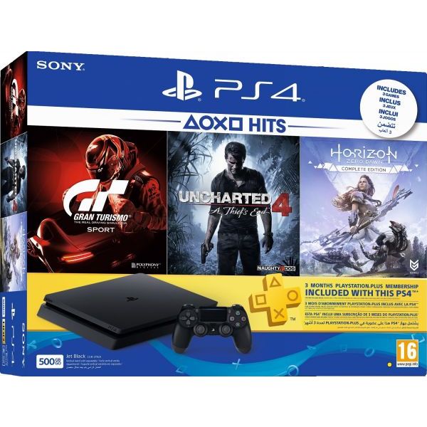 Sony PlayStation 4 Slim 500GB Black With 3 Games Best price in