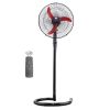 Fresh Shabah Stand Fan with Remote, 18 Inch, Black and Red
