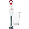 Moulinex Turbomix Plus Hand Blender, 350 Watt, White and Red - DD1011EG