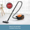 Panasonic Bagged Vacuum Cleaner, 1800 Watt, Black and Orange - MC-CG373