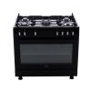 Beko Gas Cooker, 5 Burners, Black - GGR 15115 DX NB