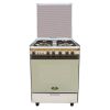 Kiriazi Gas Cooker 4 Burners, Silver - 6400 SS