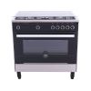 La Germania Moderna Gas Cooker 5 Burners, Stainless and Black - 9N10GUB1X4AWW