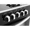 بوتجاز غاز وكهرباء بريميوم، 5 شعلات، ستانلس ستيل/اسود - PRM6090GS-AC-383-IDSH-S-F-2W