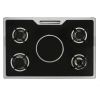 بوتجاز غاز وكهرباء بريميوم، 5 شعلات، ستانلس ستيل/اسود - PRM6090GS-AC-383-IDSH-S-F-2W