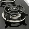 بوتجاز غاز وكهرباء بريميوم، 5 شعلات، ستانلس ستيل/اسود - PRM6090GS-AC-383-IDSH-S-F-2W